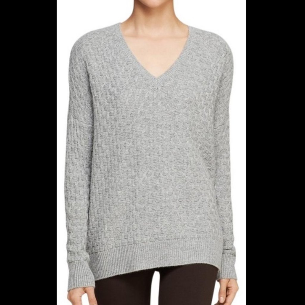 Vince. Double V Brick Texture Cashmere Sweater Women's Sz Xs